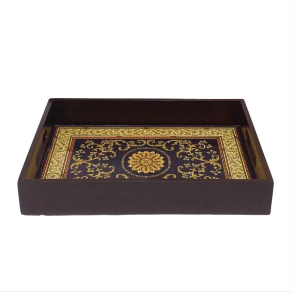Luxury black craft tray for home decor and serving