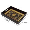 Hand-polished black tray for stylish table presentation