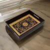 Premium black wooden serving tray for kitchen and dining