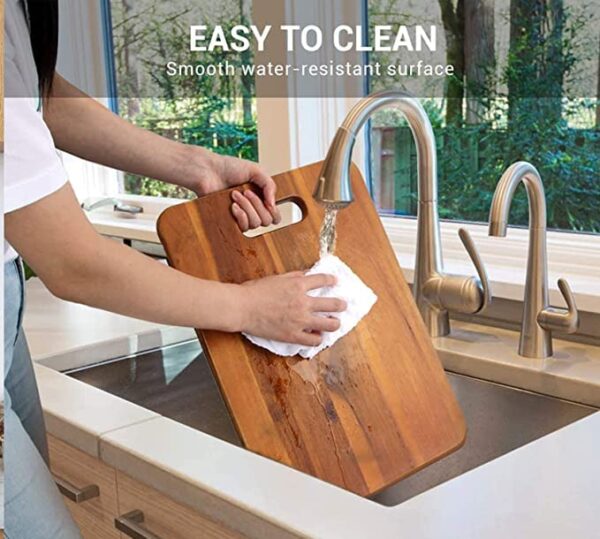 Stylish Sheesham serving and cutting board with handle