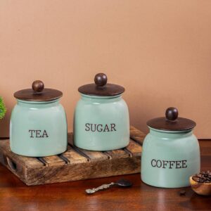 Stylish airtight containers for kitchen storage keeping grains fresh and moisture free