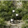 Black iron 3-tier round plant stand for indoor plant décor