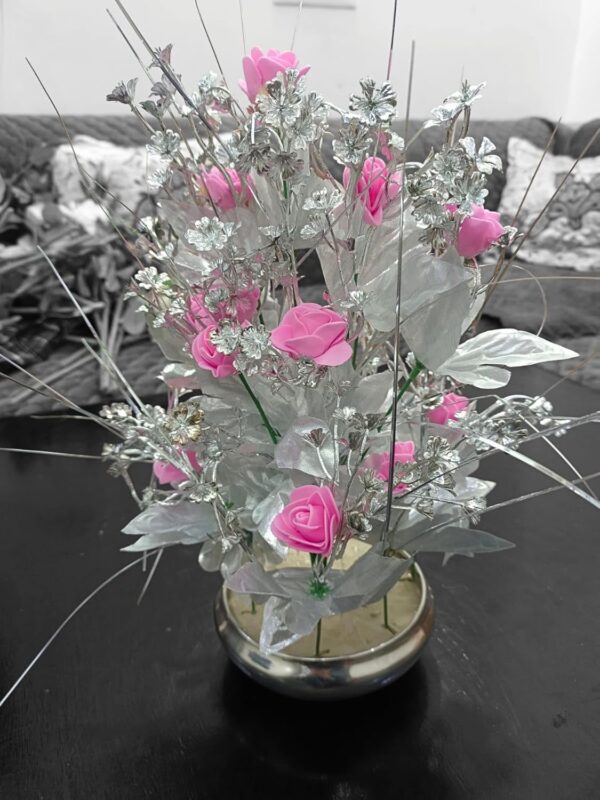 Artificial flower pot pink for aesthetic home styling