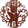 Premium handcrafted brown wooden wall clock for modern homes