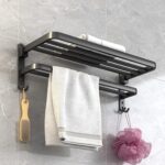Modern bath towel bar wall mounted bathroom lavatory towel rack