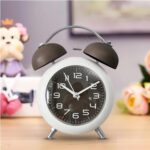 Vintage twin bell alarm clock with classic retro design