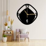 Artistic black wall clock for modern and minimalist spaces