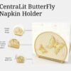 Butterfly motif napkin holder for modern and classic interiors