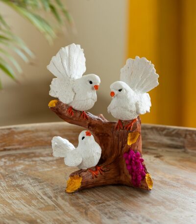 Decorative three birds showpiece for modern home decor