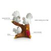 Decorative three birds figurine for peaceful home ambiance