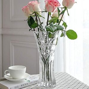 Crystal clear decorative glass vase for modern home décor