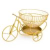 Decorative bicycle fruit basket with multi-tier storage for kitchens