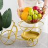 Compact multi-layer bicycle fruit stand with artistic style