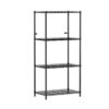 Modern kitchen cabinet with four-layer black metal shelves