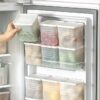 White fridge storage boxes pack of 6 for freezer and refrigerator organization