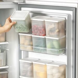 White fridge storage boxes pack of 6 for freezer and refrigerator organization