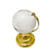 Luxury crystal world map globe with gold base for desktop display