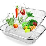 Stainless steel big drain basket with drip tray for kitchen sink