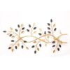 Handcrafted metal leaf wall art in gold color