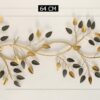 Artistic gold leaf metal wall hanging for home décor