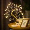 Glowing LED Tree Lamp with Flexible Branches for Tabletop Display