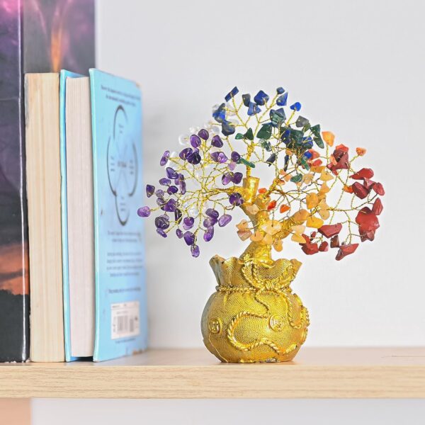 Lucky 7 chakra crystal tree gift for housewarming and prosperity