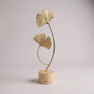 Modern decorative ginkgo leaf metal sculpture for luxury home décor