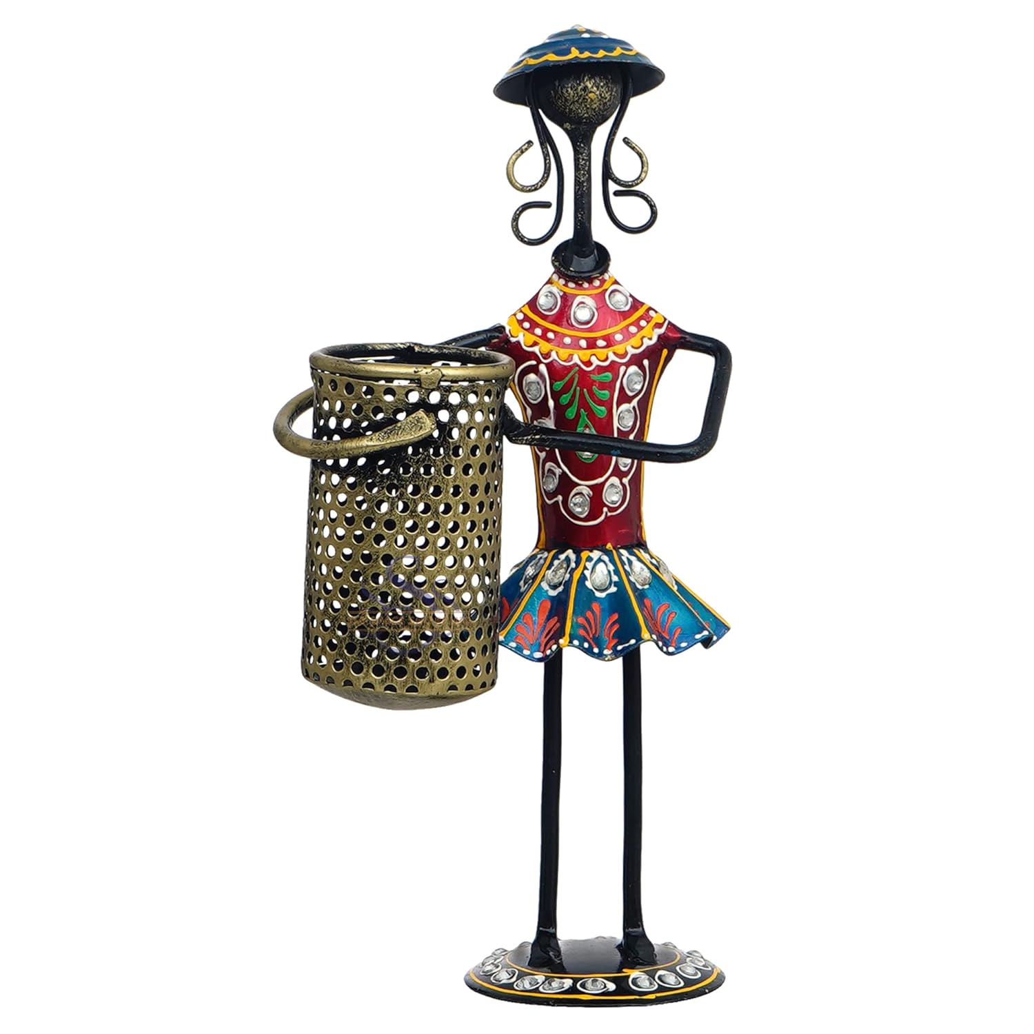 Decorative Metal Handcrafted Doll Pen Stand Decorative metal handcrafted doll pen stand for office desk