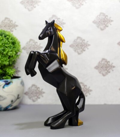 Decorative polyresin jumping horse statue symbol of power and freedom