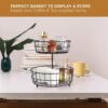 Stylish kitchen organizer steel 2 tier basket