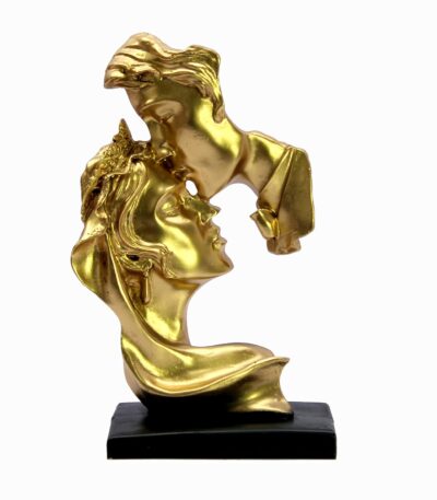 Romantic Love Couple Face Showpiece Statue for Home Décor