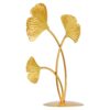 Designer iron gold plated leaf decor stand for contemporary interiors