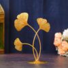 Modern iron gold plated leaf table stand for office desk decor