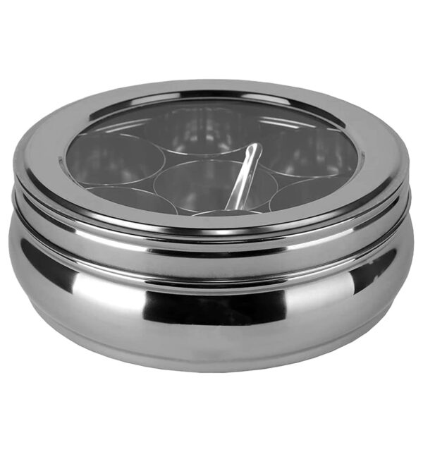 Stainless steel masala box for kitchen spice storage