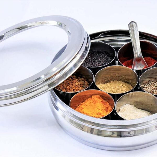 Hygienic steel spice storage box for home kitchen