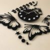 Lightweight acrylic butterfly wall clock for easy wall mounting