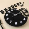 Modern acrylic butterfly wall clock for bedroom and living room