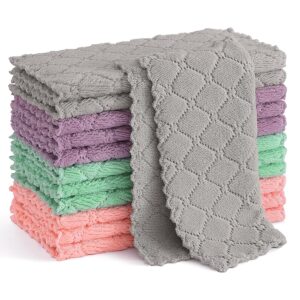 Highly absorbent microfiber kitchen towels for cleaning and drying