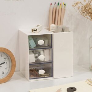 Desktop organization storage solution with multiple compartments