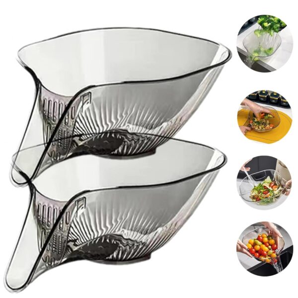 Multi-functional drain basket for washing and draining fruits and vegetables