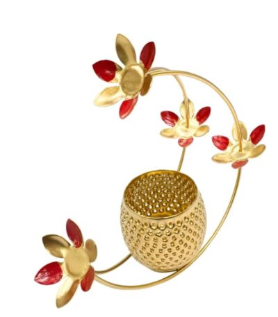 Luxury moon gold tealight holder for home and office decor