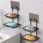 Metal magic sticker series self adhesive soap holder for bathroom