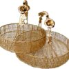 Multipurpose Round Wire Storage Basket with Sturdy Mesh Design