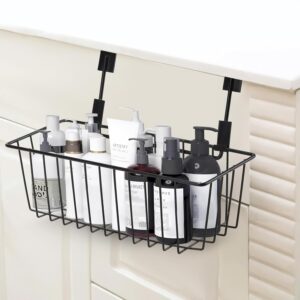 Metal over door hanging basket cabinet organizer for kitchen storage