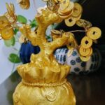 Wealth attracting money potli tree with coin accents