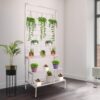 Space-Saving 4 Tier White Plant Stand for Indoor Home Decoration