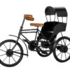 Premium Antique Wood & Iron Rickshaw Showpiece