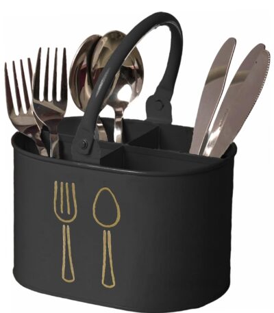 Metal spoon holder for kitchen steel spoon stand and cutlery organiser