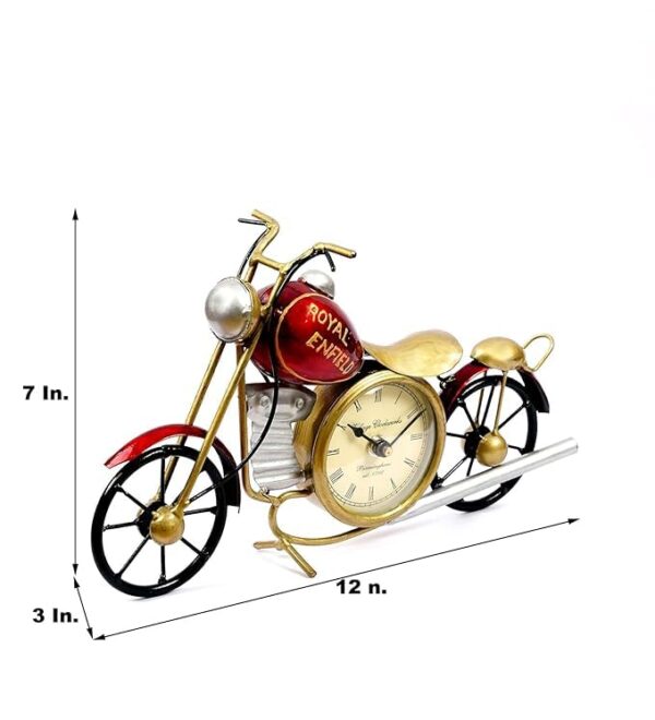 Creative motorbike table clock for motorcycle enthusiasts