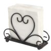 Kitchen Table Tissue Holder with Modern Metal Design